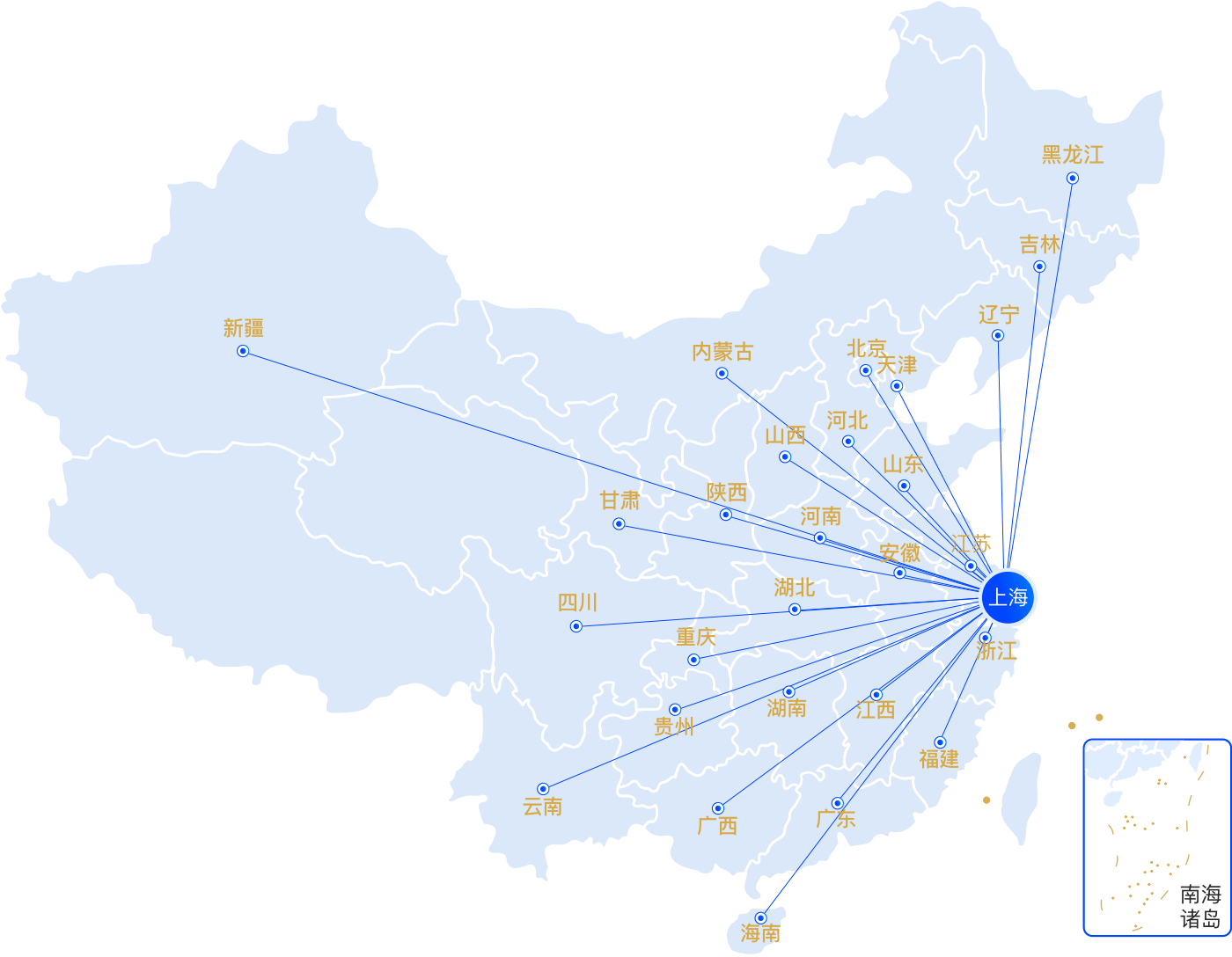 全国服务网络地图